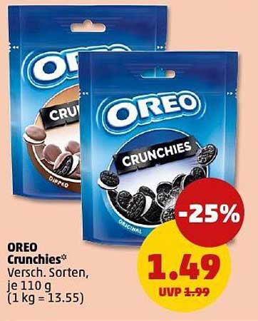 OREO Crunchies – Verschiedene Sorten, je 110 g