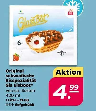 Original schwedische Eisspezialität Sia Eisboot* - versch. Sorten 420 ml