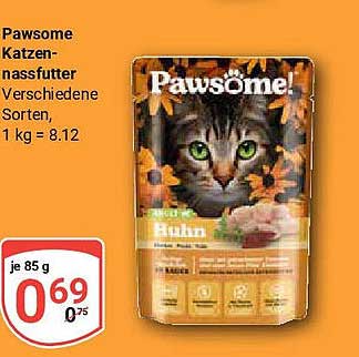 Pawsome Katzen-Nassfutter in verschiedenen Sorten