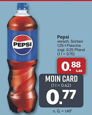 Pepsi 1,25-Liter Flasche - Verschiedene Sorten