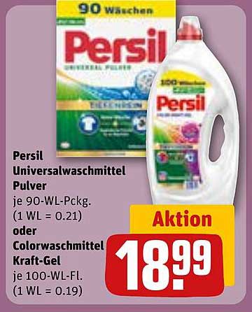 Persil Universalwaschmittel Pulver oder Colorwaschmittel Kraft-Gel im Angebot