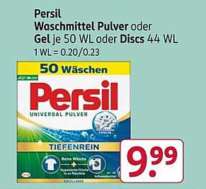 Persil Waschmittel Pulver oder Gel 50 WL oder Discs 44 WL