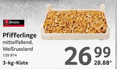 Pfifferlinge mittelfallend, Weißrussland 3-kg-Kiste