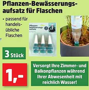Pflanzen-Bewässerungsaufsatz für Flaschen - 3 Stück