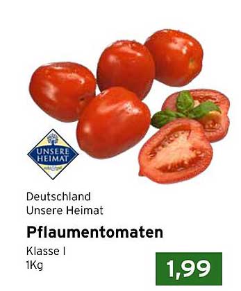 Pflaumentomaten 1 kg - Klasse I