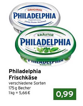 Philadelphia Frischkäse verschiedene Sorten 175 g Becher