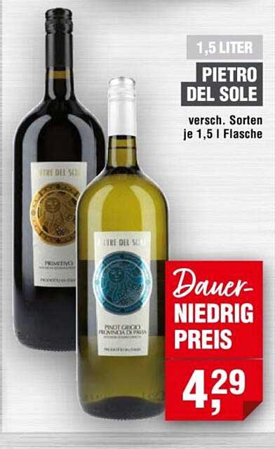 Pietro del Sole 1,5 Liter - Verschiedene Sorten