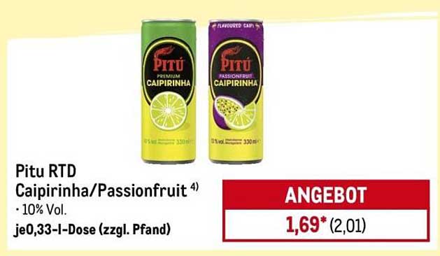 Pitu RTD Caipirinha/Passionfruit - 10% Vol