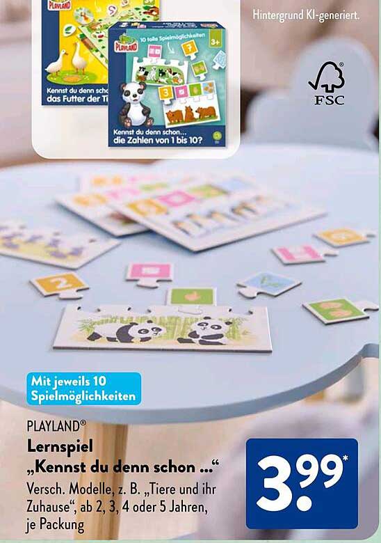 PLAYLAND® Lernspiel „Kennst du denn schon ...“