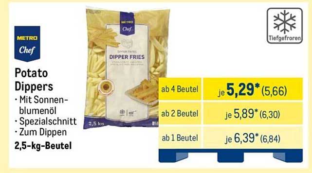 Potato Dippers 2,5 kg - Tiefgefroren