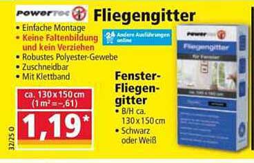 PowerTec Fliegengitter 130x150 cm
