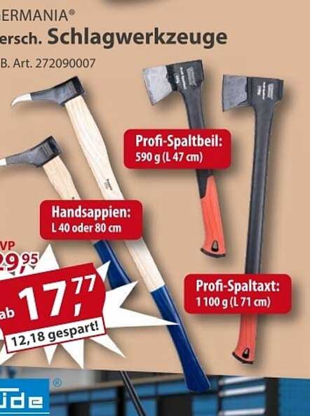 Profi-Spraltbeil, Handspaten und Profi-Splataxt für Ihre Projekte
