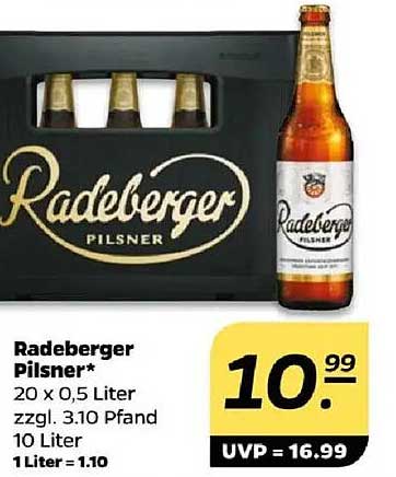 Radeberger Pilsner 20 x 0,5 Liter