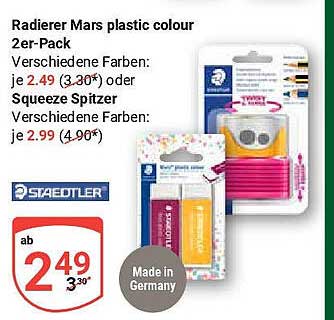 Radierer Mars plastic colour 2er-Pack