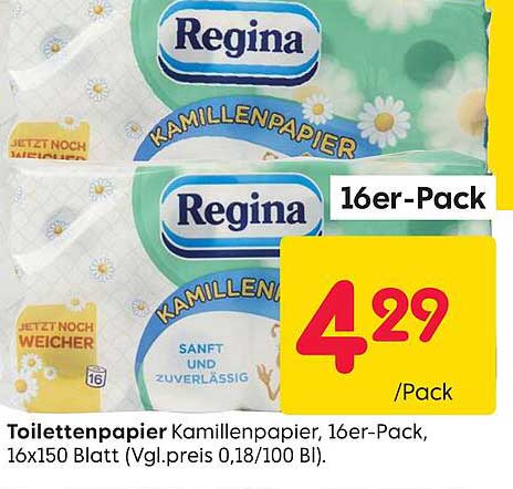 Regina Kamillenpapier, 16er-Pack
