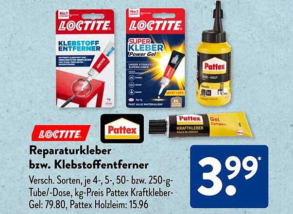 Reparaturkleber bzw. Klebstoffentferner