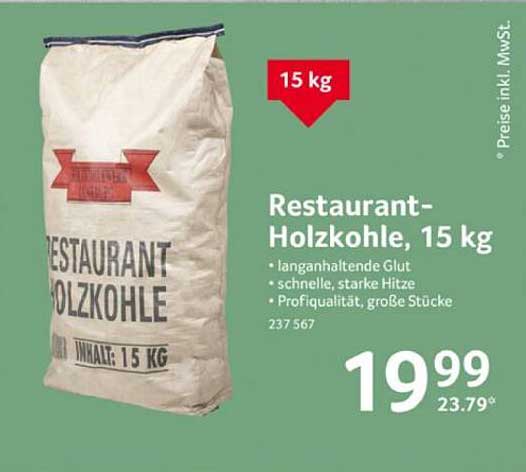Restaurant-Holzkohle, 15 kg