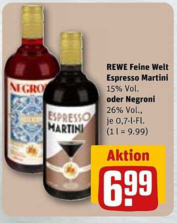 REWE Feine Welt Espresso Martini oder Negroni 0,7 L