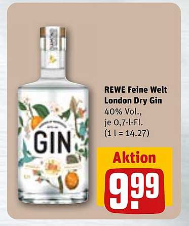 REWE Feine Welt London Dry Gin 40% Vol., 0,7 l
