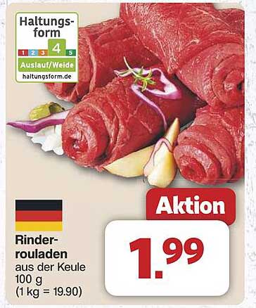 Rinderrouladen aus der Keule 100 g