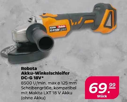 Robota Akku-Winkelschleifer DC-G 18V