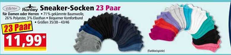 Ronley Sneaker-Socken 23 Paar
