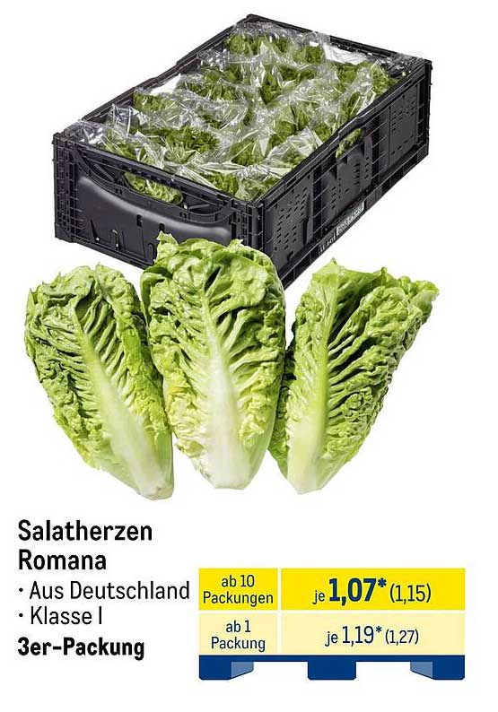 Salatherzen Romana - 3er-Packung