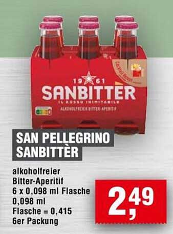 San Pellegrino Sanbitter - alkoholfreier Bitter-Aperitif