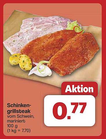 Schinken-Grillsteak vom Schwein, mariniert