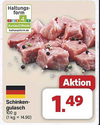 Schinkengulasch 100 g zum Sonderpreis