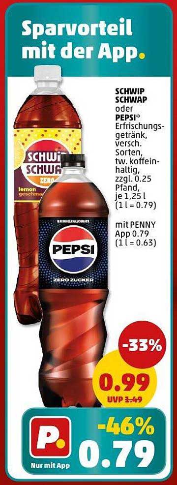 Schwip Schwap oder Pepsi Erfrischungsgetränk – jetzt zum Sparpreis!
