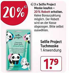 Selfie Project Tuchmaske - 20% Rabatt auf 3 Stück