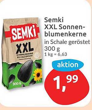 Semki XXL Sonnenblumenkerne in Schale geröstet 300 g