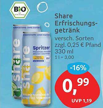 Share Erfrischungsgetränk 330 ml – jetzt nur 0,99 €!