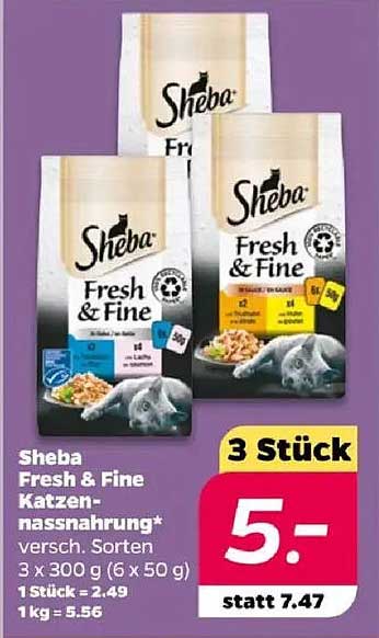 Sheba Fresh & Fine Katzennahrung – 3 Stück zum Sonderpreis