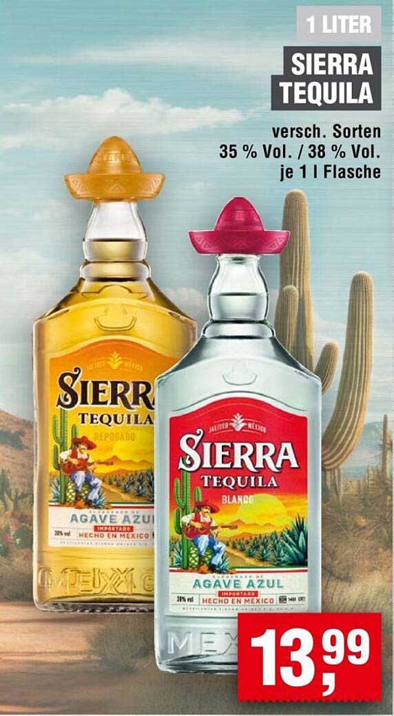 Sierra Tequila - Verschiedene Sorten 1 Liter