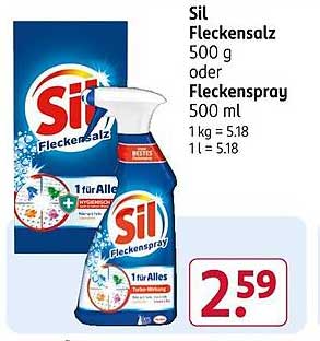 Sil Flecken Salz 500 g oder Flecken Spray 500 ml