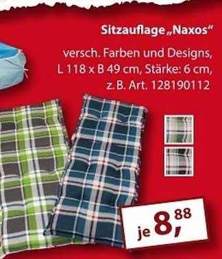 Sitzauflage "Naxos" - Verschiedene Farben und Designs