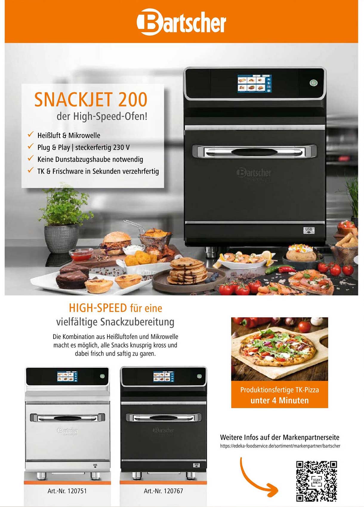 SNACKJET 200 - Der High-Speed-Ofen von Bartscher