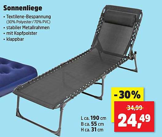Sonnenliege mit Textilene-Bespanung - Ideal für entspannte Stunden im Freien