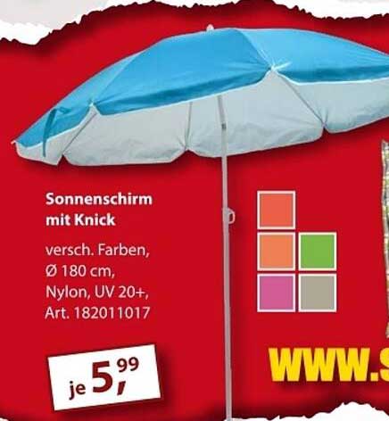 Sonnenschirm mit Knick