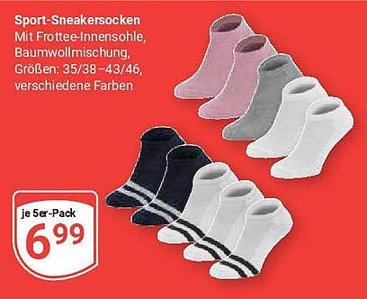 Sport-Sneakersocken im 5er-Pack
