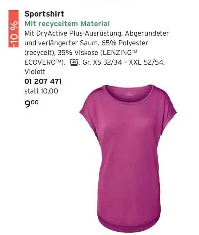 Sportshirt mit recyceltem Material