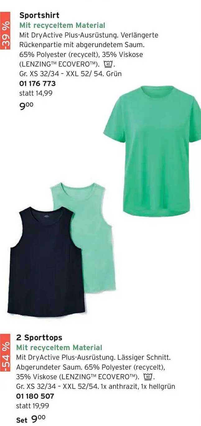 Sportshirt mit recyceltem Material