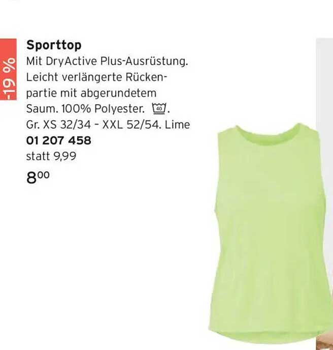 Sporttop mit DryActive Plus-Ausrüstung