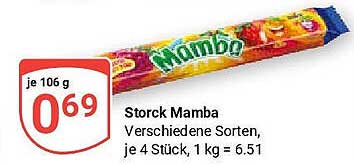 Storck Mamba – verschiedene Sorten, je 4 Stück
