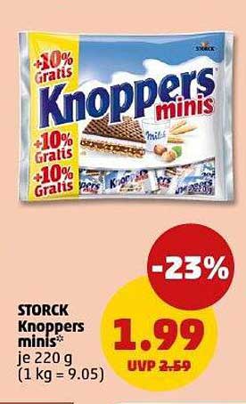 STORECK Knoppers minis – je 220 g für nur 1,99 €