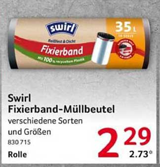 Swirl Fixierband-Müllbeutel verschiedene Sorten und Größen