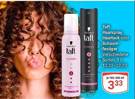 Taft Haarspray, Haarlack oder Schaumfestiger 150-250 ml