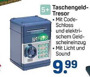 Taschengeld-Tresor mit Code-Schloss